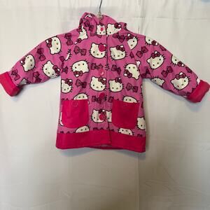 Western Chief Hello Kitty Pink Rain Jacket Girls 3T Hooded Waterproof Coat